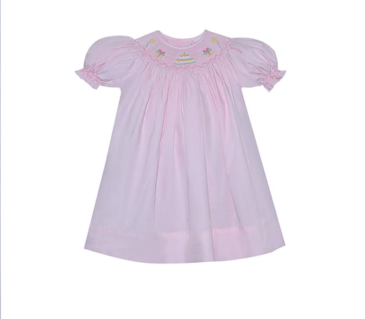 Georgette Hand-Smocked Bishop Birthday Dress