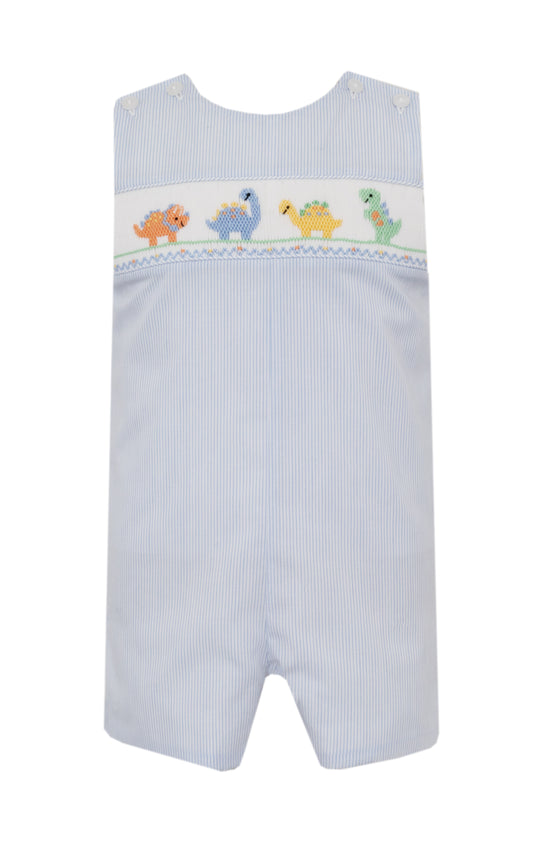 Boy’s Smocked Dinos Light Blue Stripe Jon Jon
