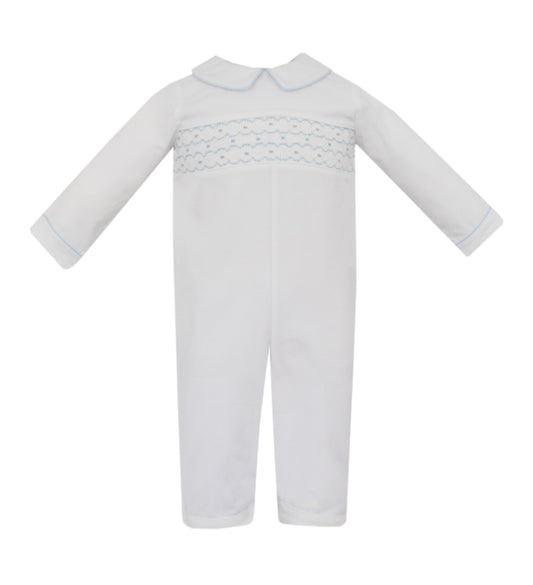 Ralph Smocked Corduroy Long Romper