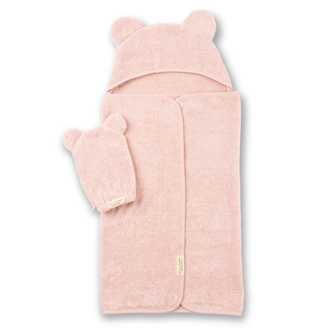 Hooded Towel & Wash Mitt Set- Blush