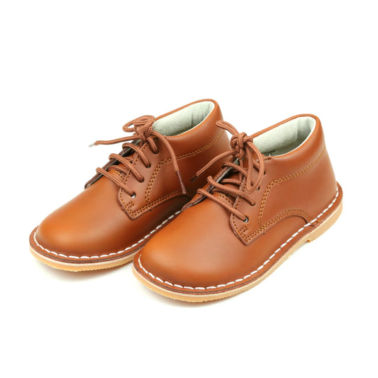Tuck Mid-Top Lace Up Shoe (Toddler)- Cognac