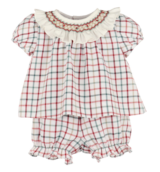 Tattersall Smocked Girl’s Set