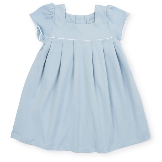 Lizzy Woven Pima Cotton Dress- Light Blue