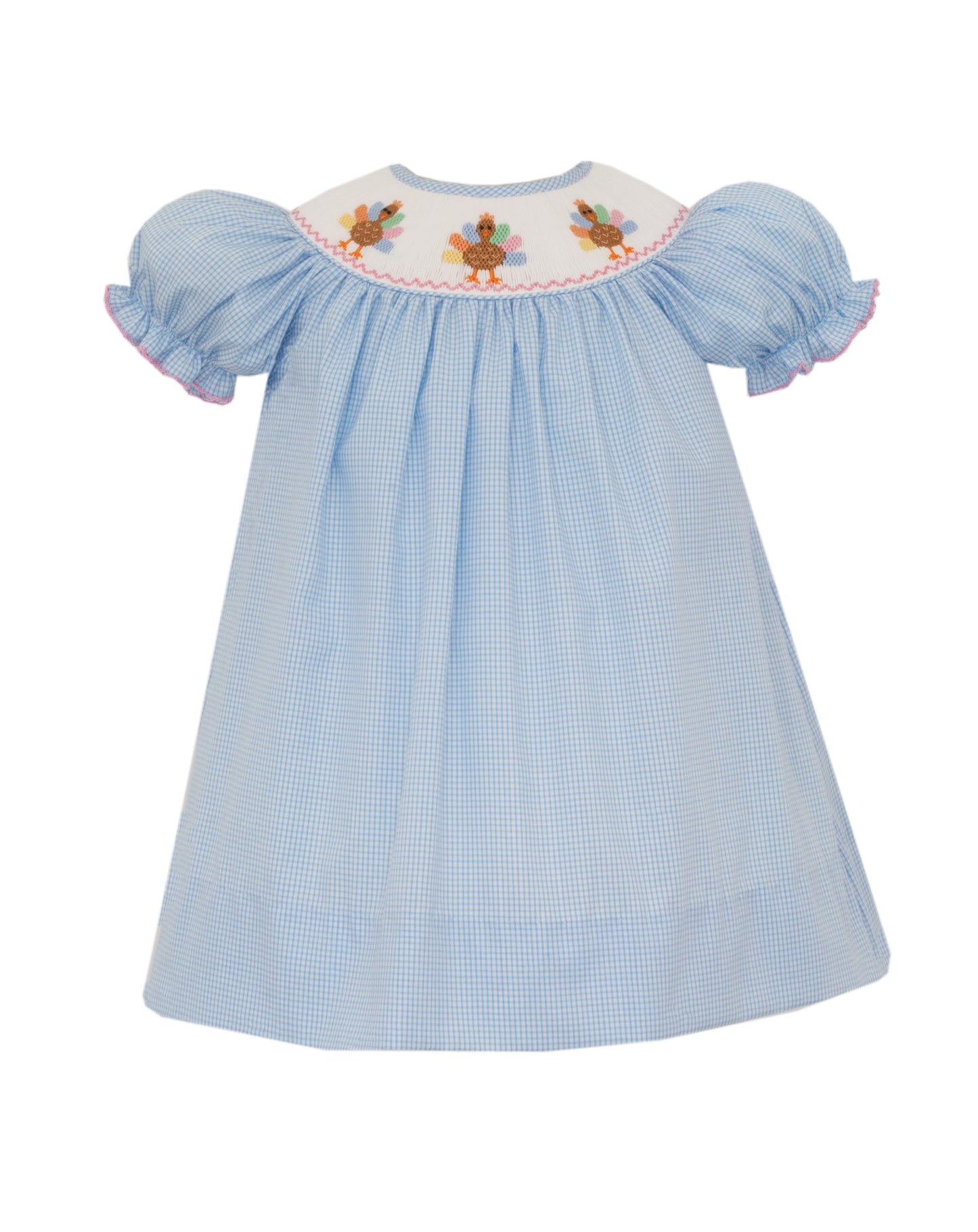 Girls Smocked Turkey Bishop Dress