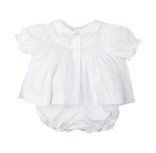 Girls Diaper Set w/ Scalloped Collar