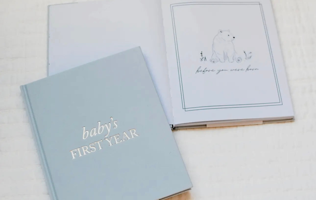 Baby’s First Year Memory Book & Photo Album - Sky Blue