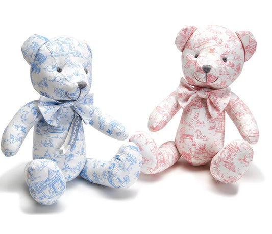 Toile Stuffed Teddy Bear