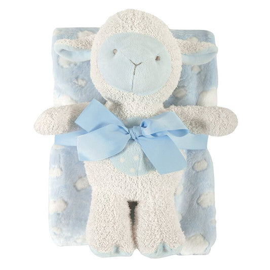 Blanket Toy Set- Blue Lamb