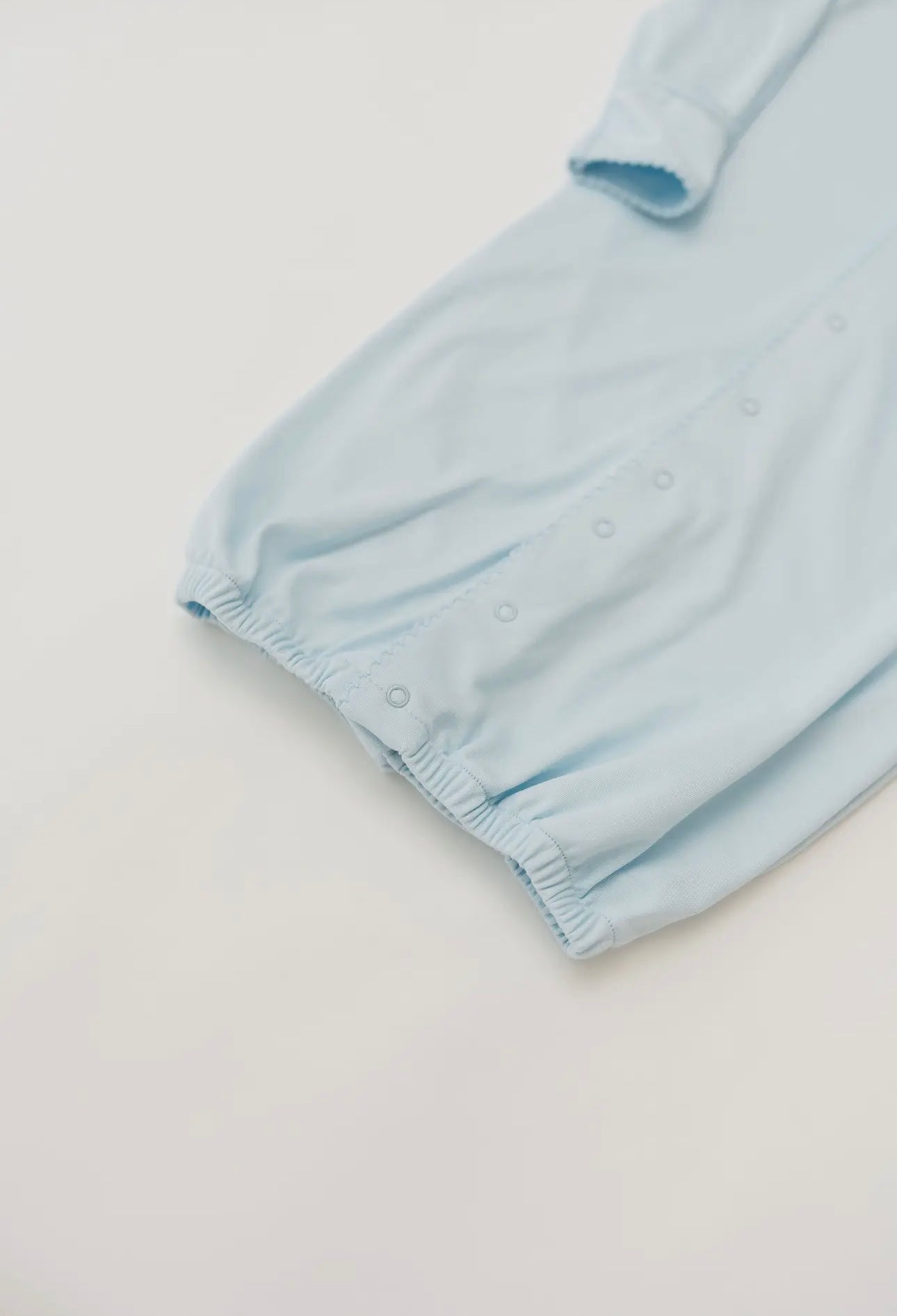 Pima Cotton Convertible Baby Gown/Jumpsuit - Baby Blue