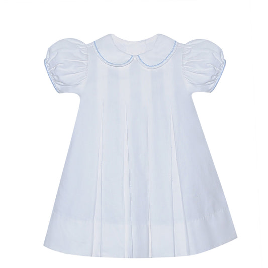 Charlotte Dress w/ Blue Trim