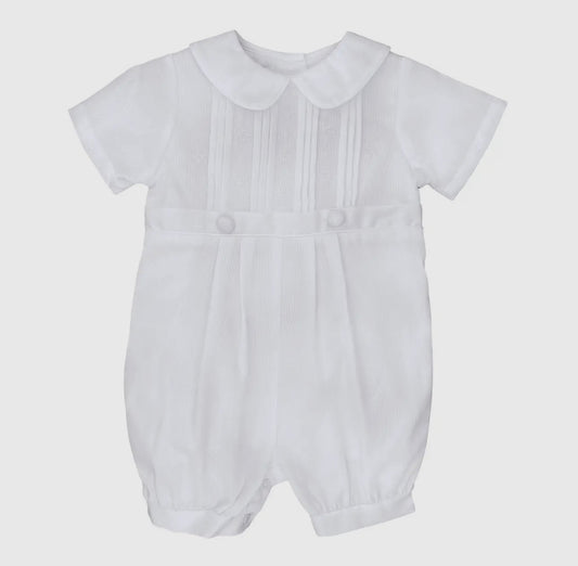 White Romper w/ Pintucks