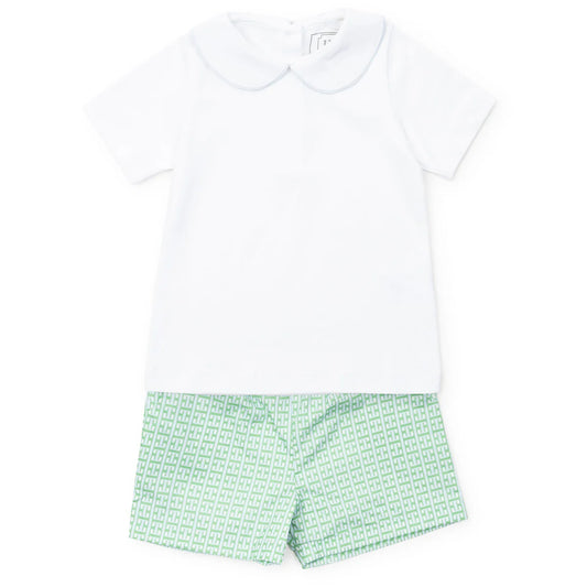 Field Boys’ Woven Short Set- Garden Trellis