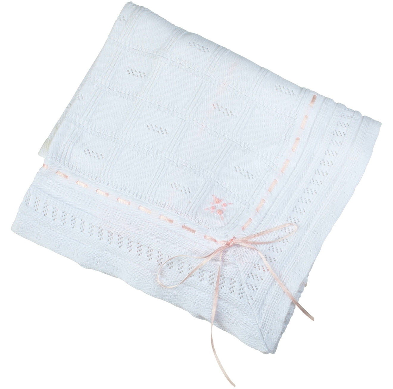 Ribbon Pointelle Blanket