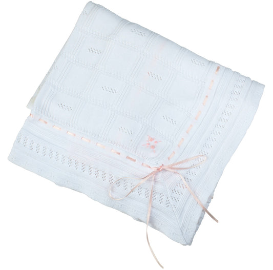 Ribbon Pointelle Blanket