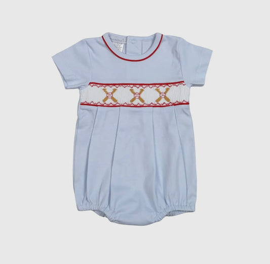 Pima Hand Smocked Baseball Bubble