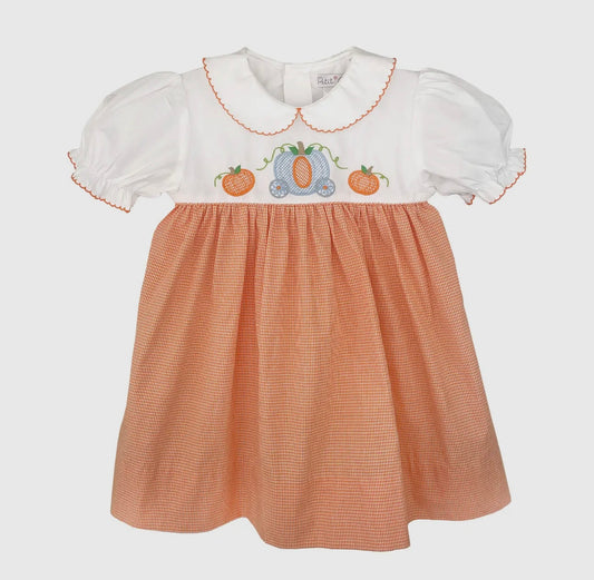 Pumpkin Embroidered Dress