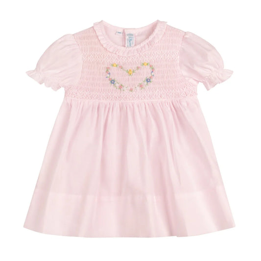 Girls Smocked Heart Dress