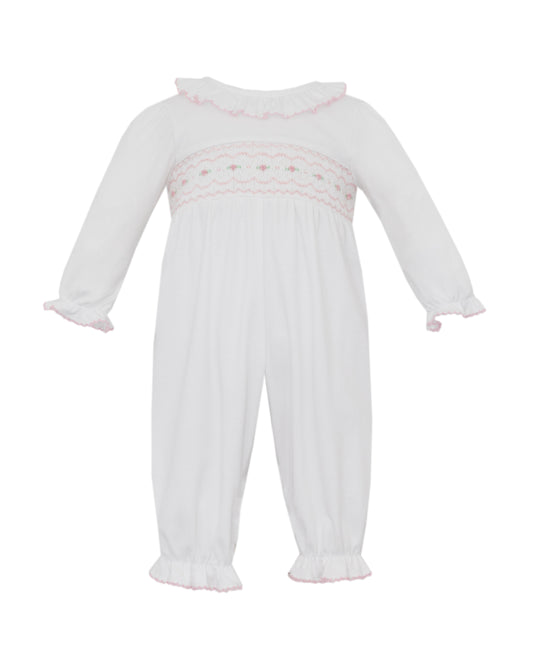 Natalie Smocked Knit Long Footie