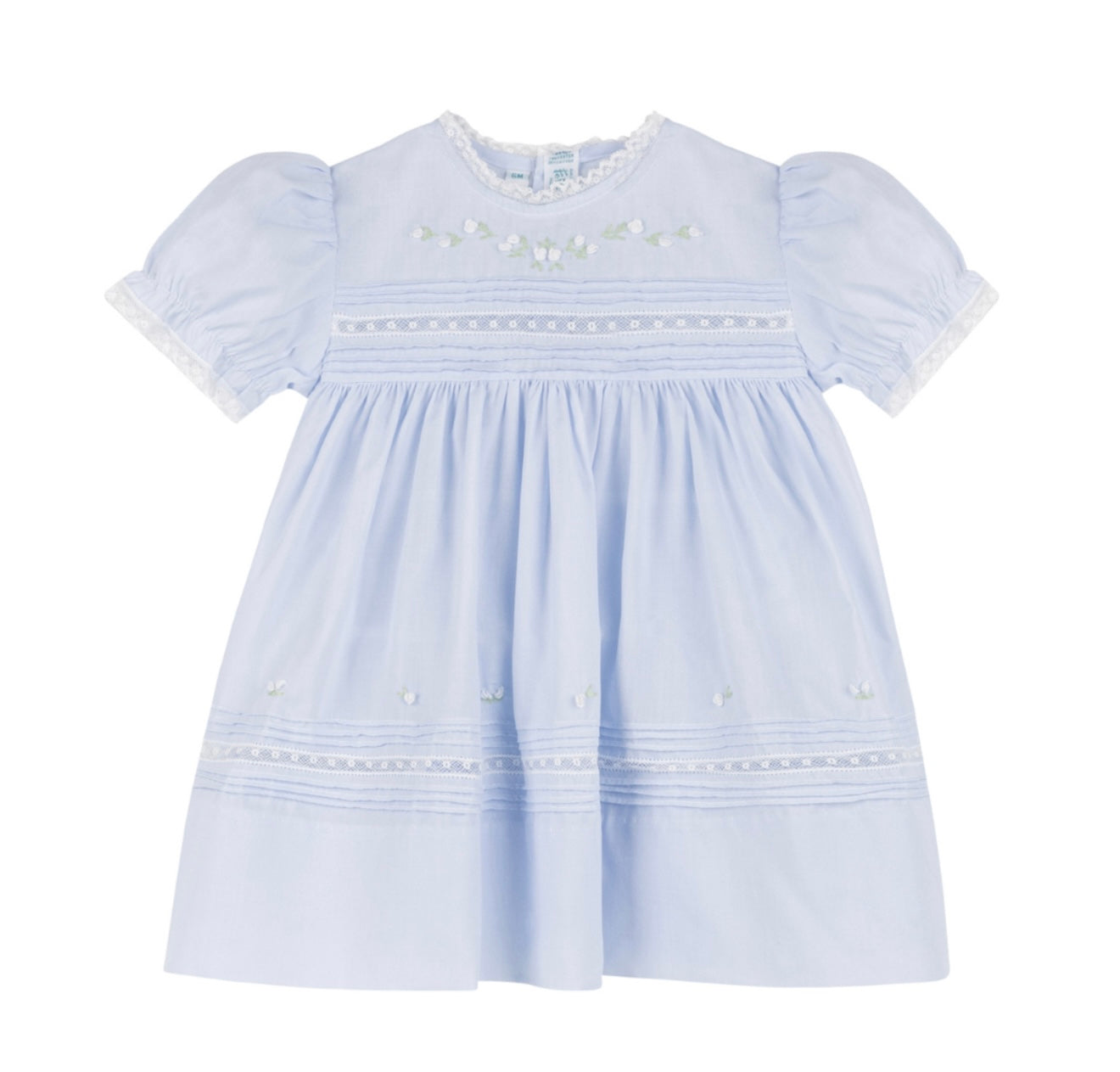 Floral Bullions Dress- Light Blue