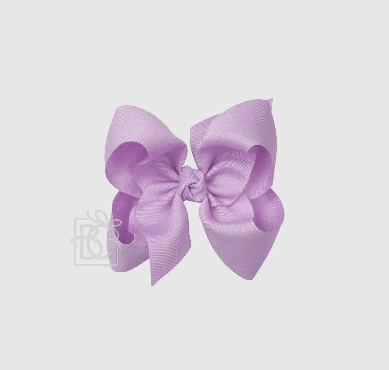 5.5” Grosgrain Bow on Clip- Light Purple