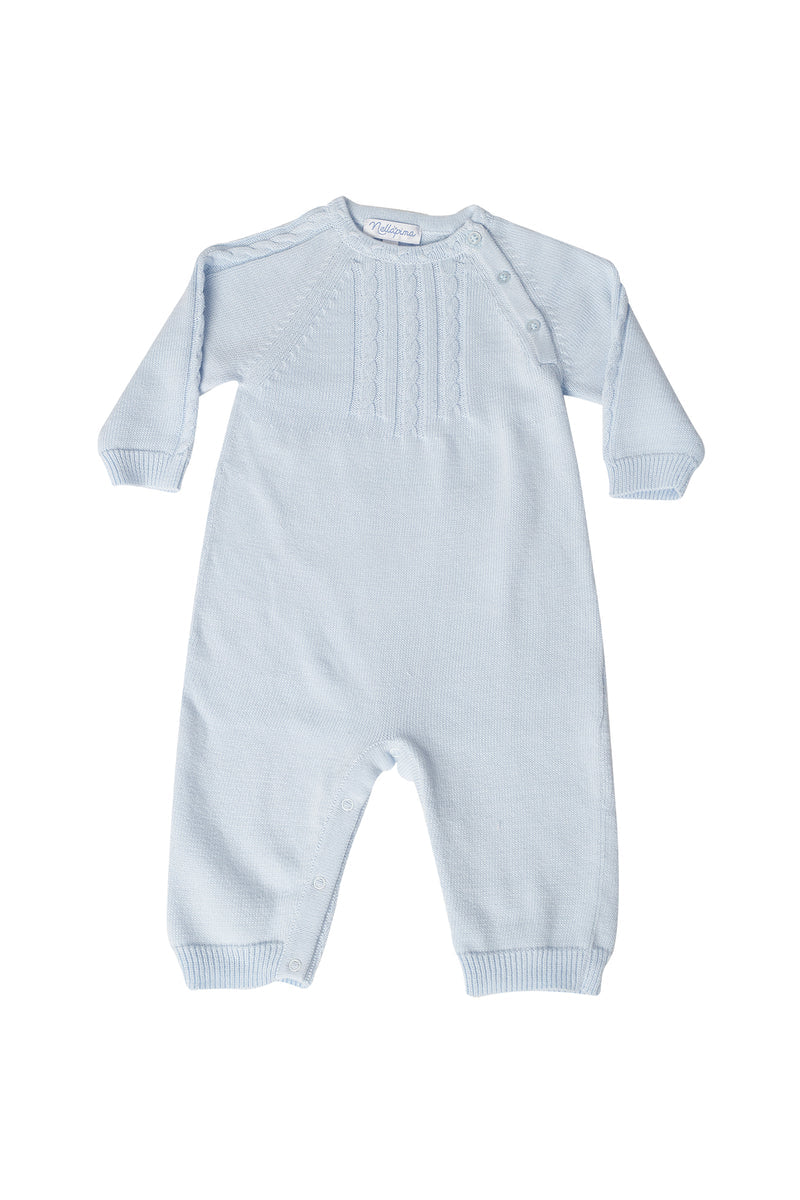 Light Blue Knit Romper