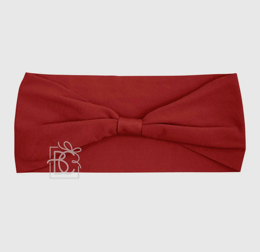 Wide Add-A-Bow Headband- Cranberry