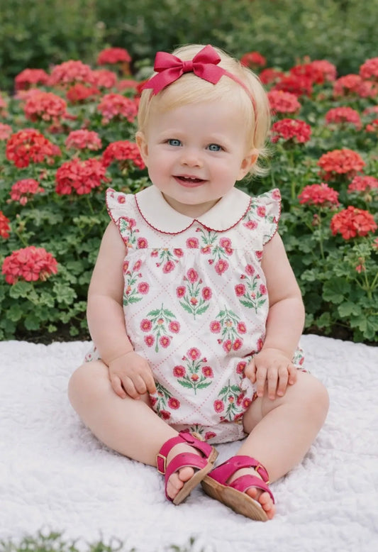 Madison Floral Pima Cotton Angel Wing Bubble