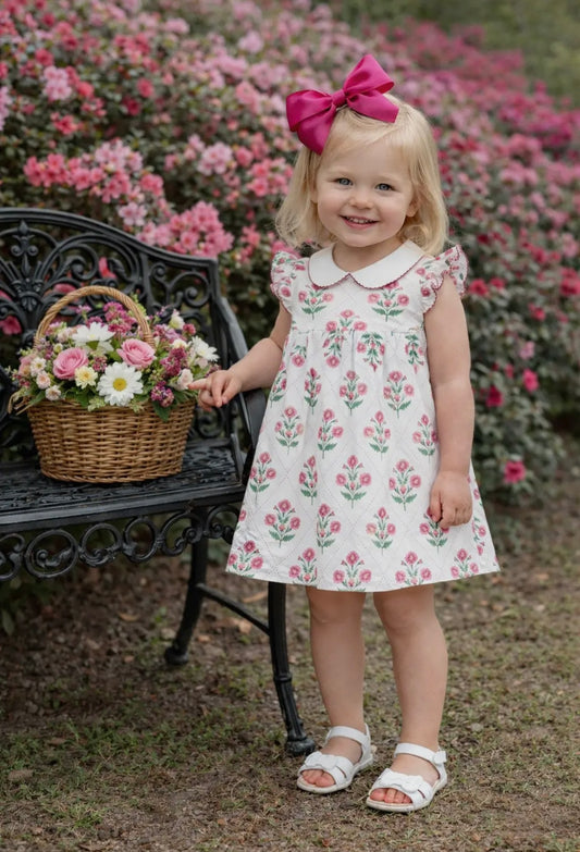 Madison Floral Pima Cotton Angel Wing Dress