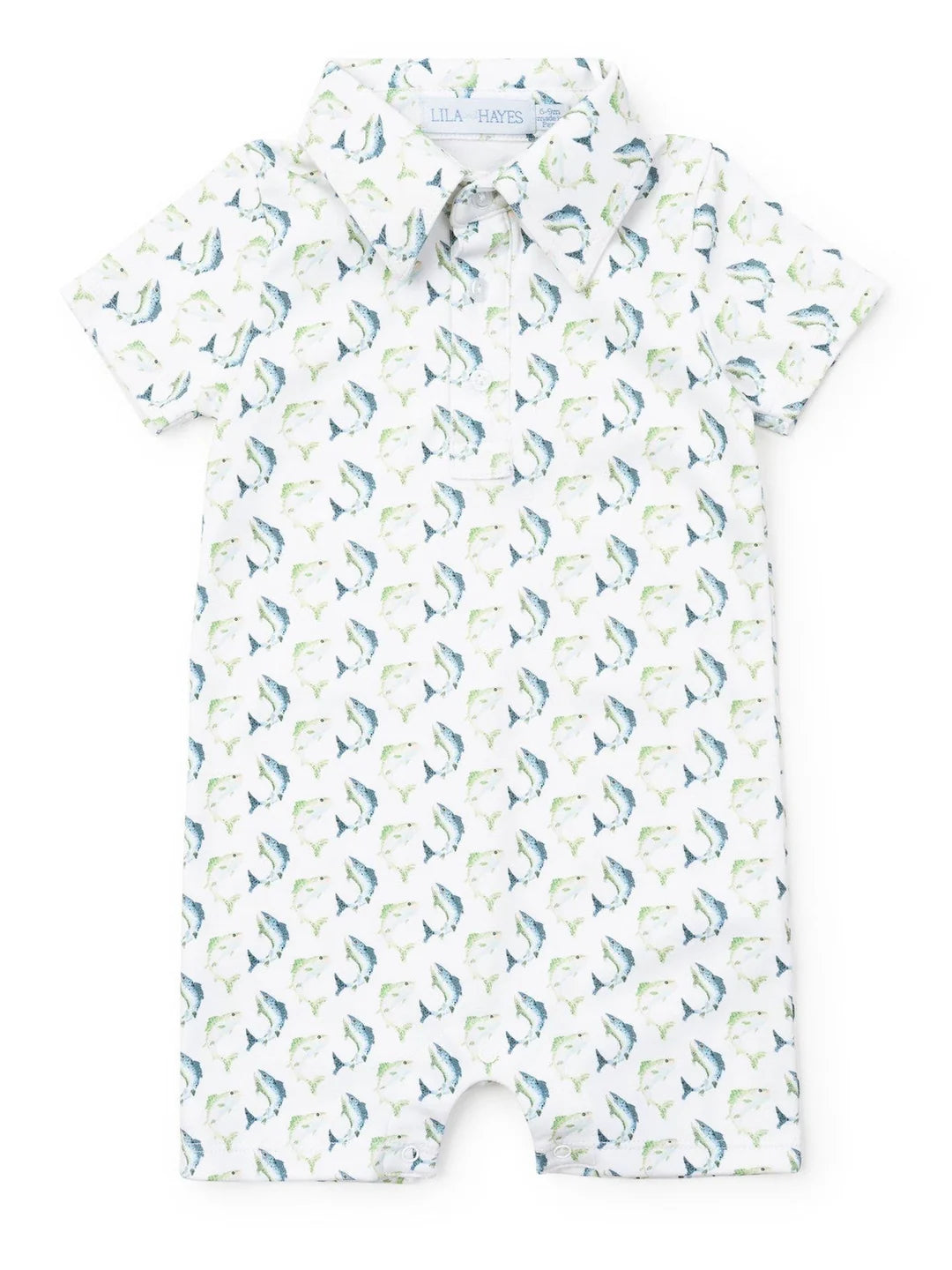 Tripp Boys’ Polo Shortall- Jumping Trout