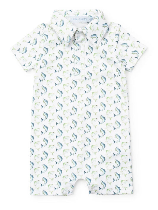 Tripp Boys’ Polo Shortall- Jumping Trout