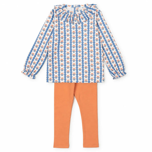 Lulu Girls’ Legging Set- Harvest Ribbon Floral
