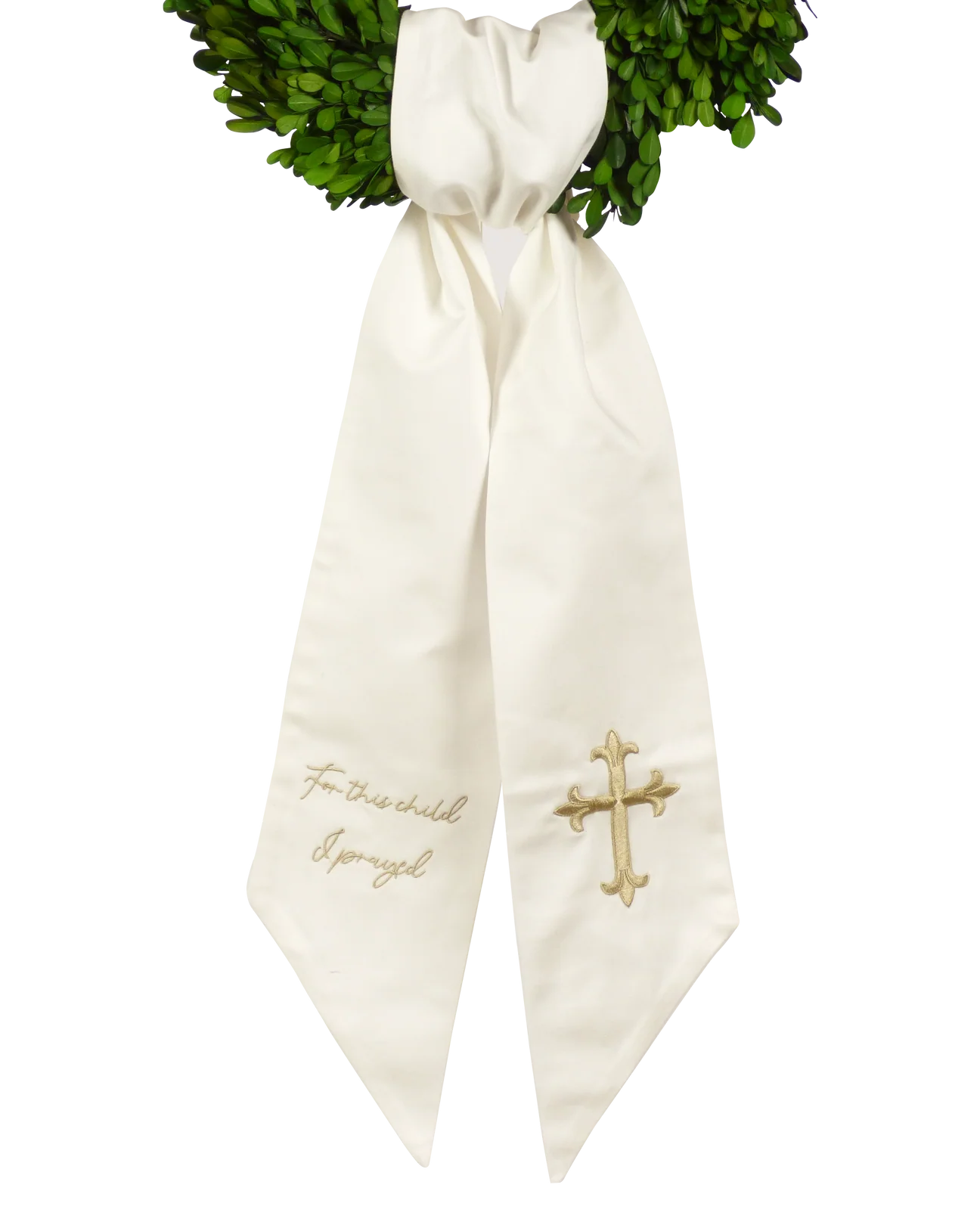 Wreath Sash- For This Child I Prayed