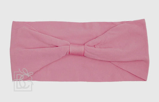 Wide Add-A-Bow Headband- Mauve
