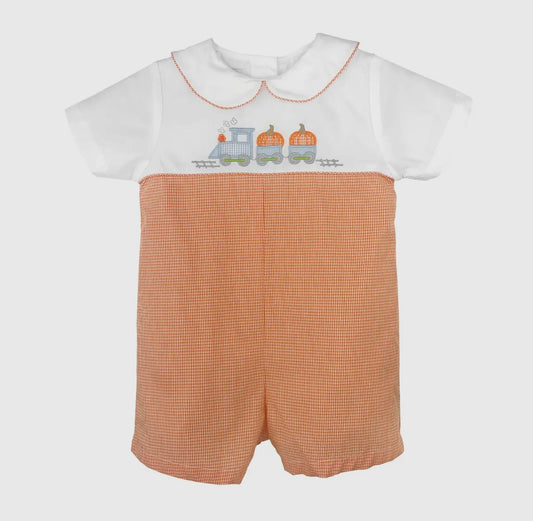 Pumpkin Train Appliqué Romper