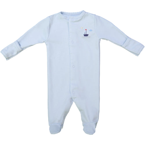 Boys Pima Sailboat Romper