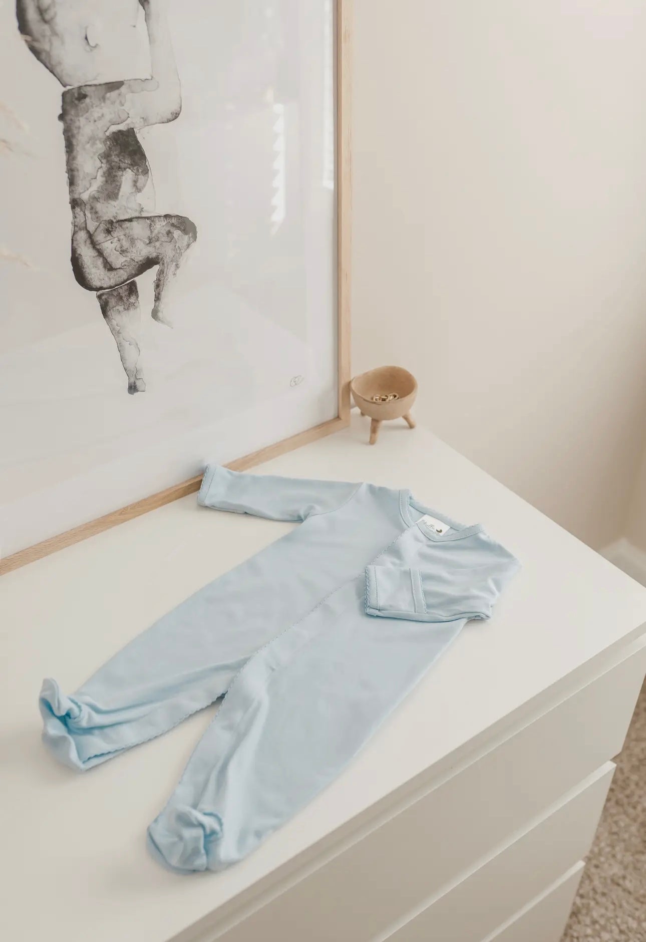 Pima Cotton Footie - Baby Blue