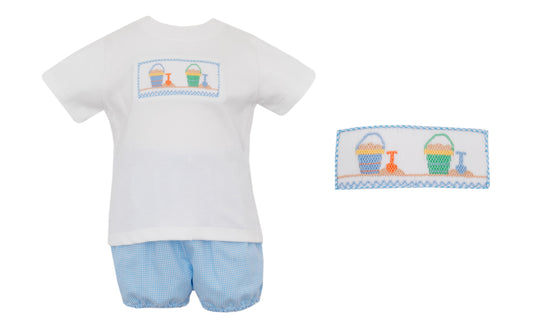 Boys Sand Pail Smocked T-Shirt Set