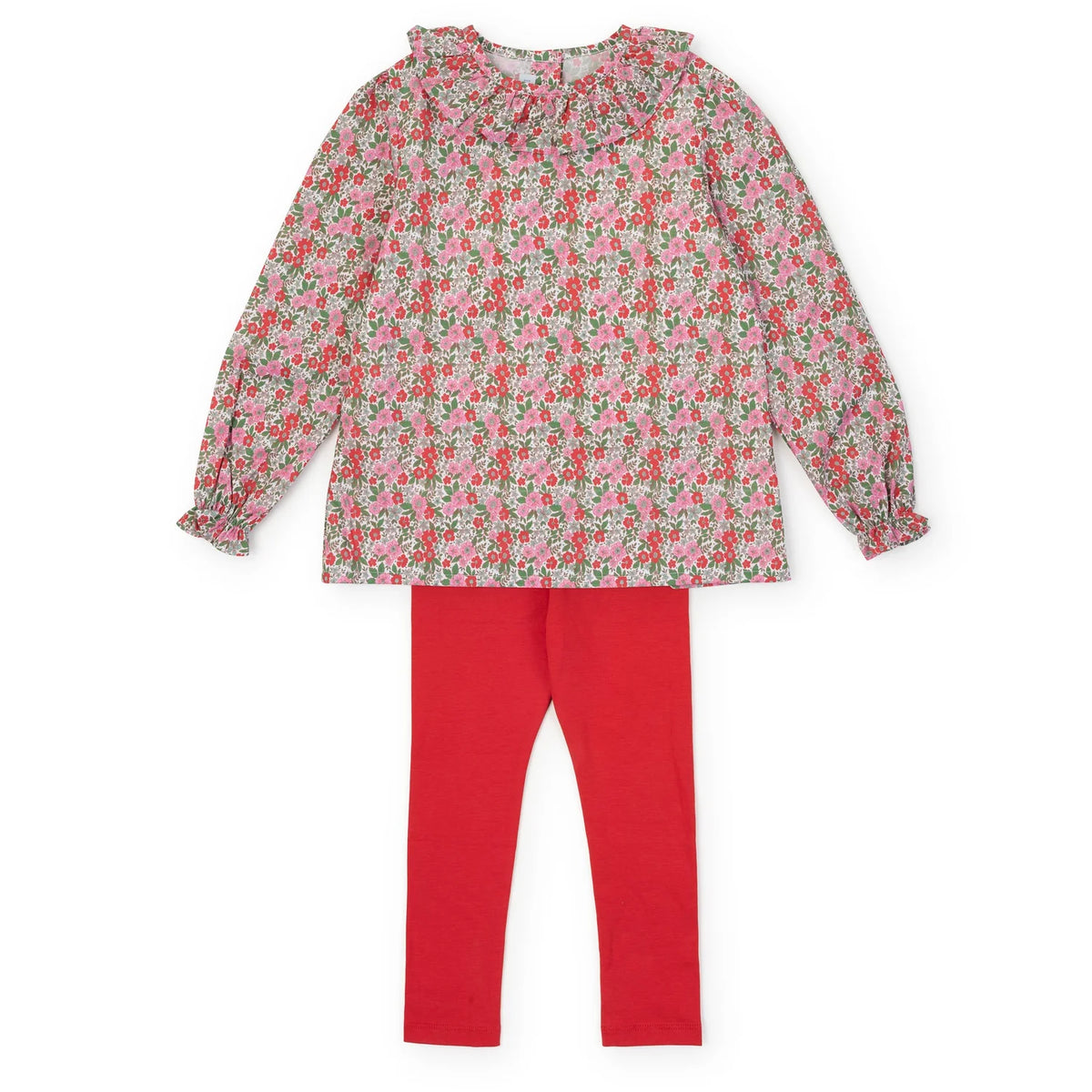 Emma Girls’ Legging Set- Floral Noel