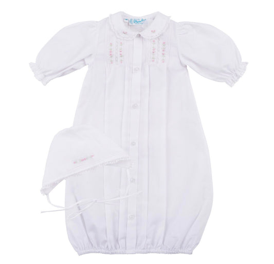 Girls Floral Take Me Home Gown w/ Bonnet
