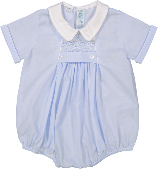 Boys Chevron Smocked Creeper Bubble