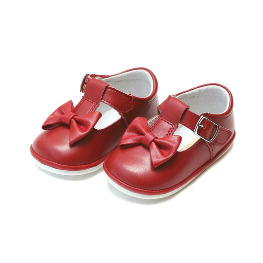 Minnie Bow Leather Mary Jane Shoe (Baby)- Red