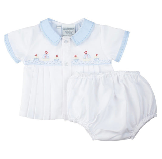 Boys Sailboat Diaper Set