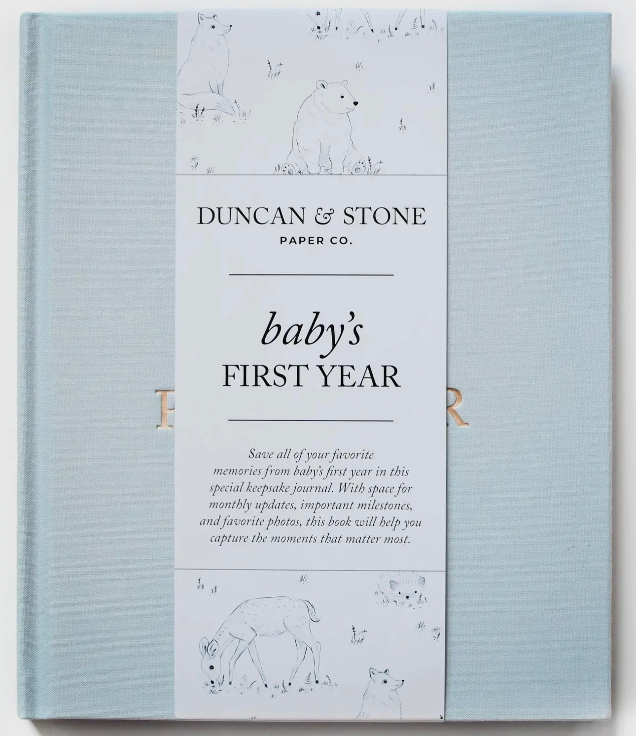 Baby’s First Year Memory Book & Photo Album - Sky Blue