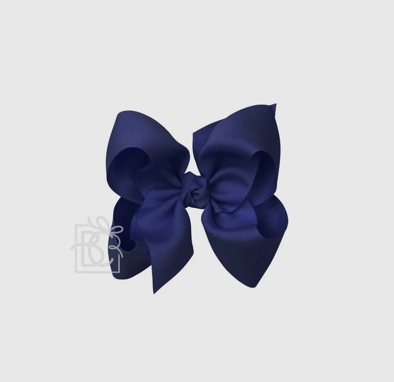 5.5” Grosgrain Bow on Clip- Navy