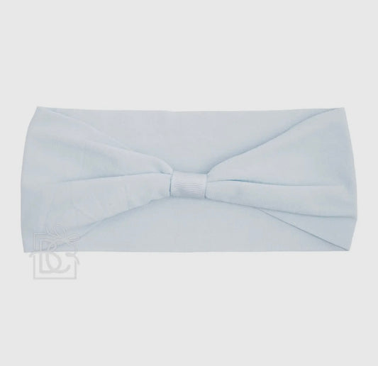 Wide Add-A-Bow Headband- Light Blue