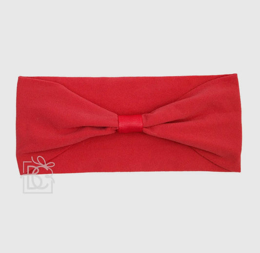 Wide Add-A-Bow Headband- Red