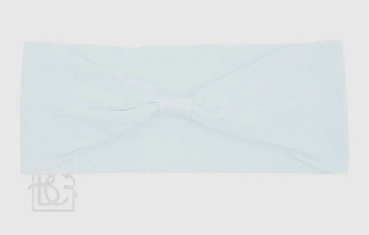 Wide Add-A-Bow Headband- Powder Blue