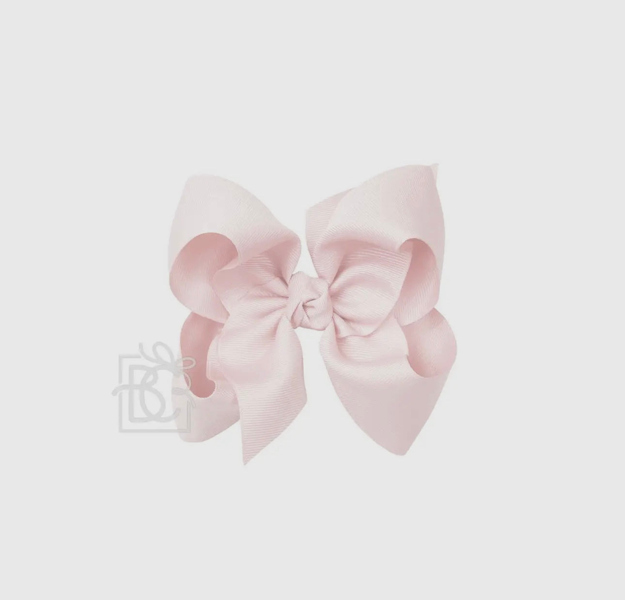 5.5” Grosgrain Bow on Clip- Light Pink