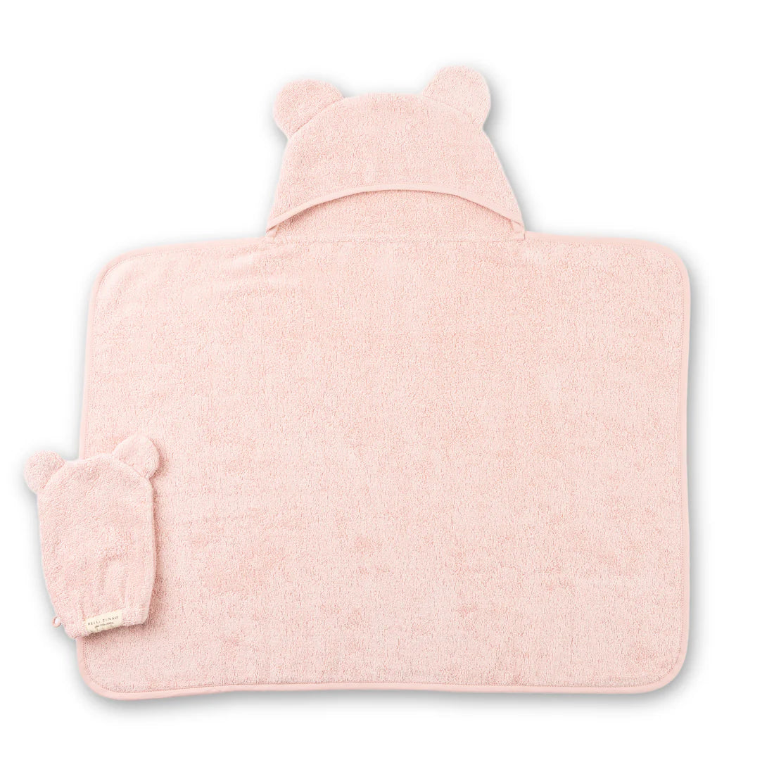 Hooded Towel & Wash Mitt Set- Blush