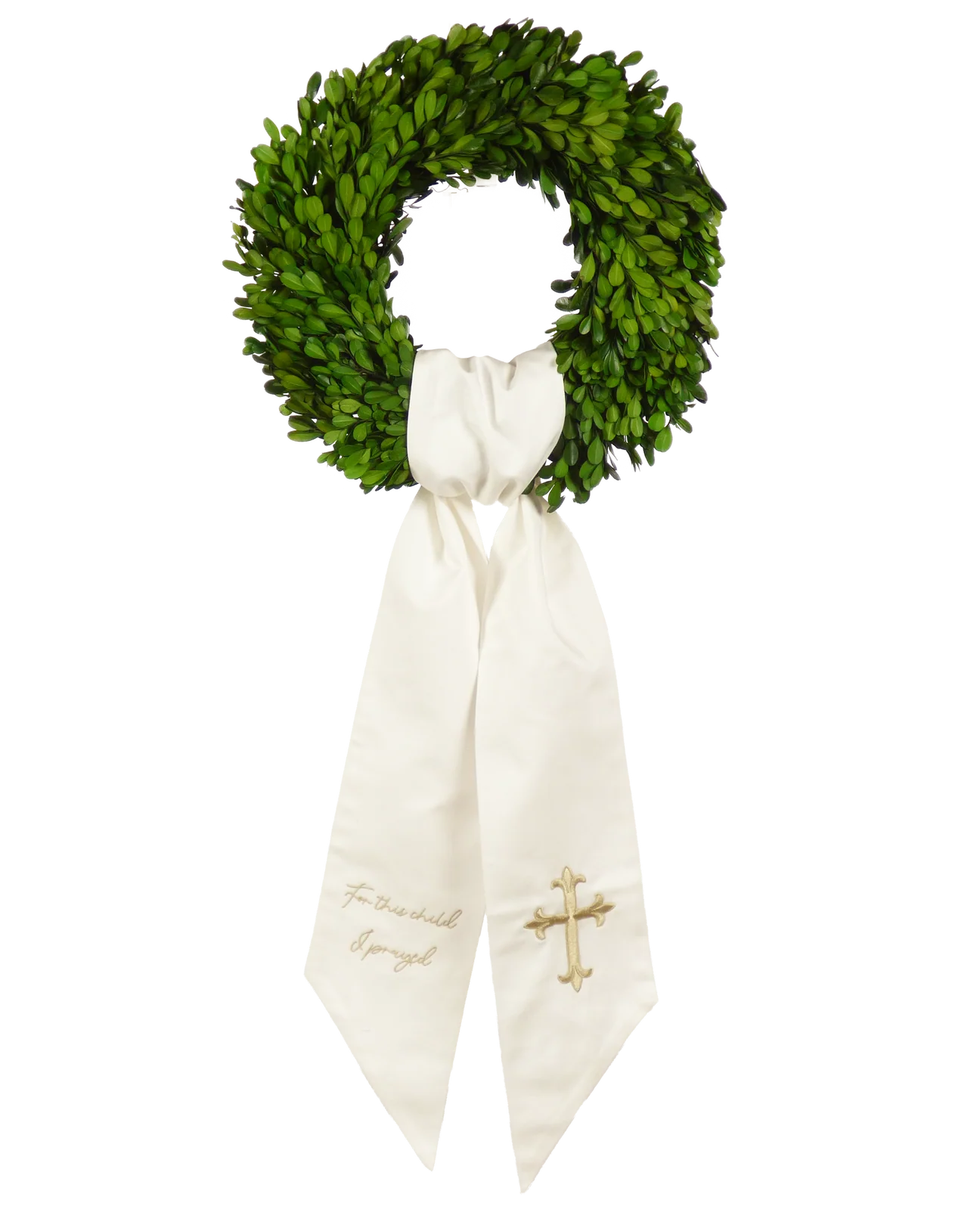 Wreath Sash- For This Child I Prayed